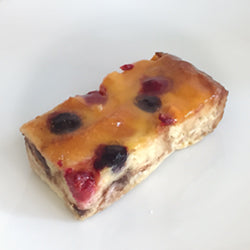 Bread and Butter Pudding with Mixed Berries / Sliced