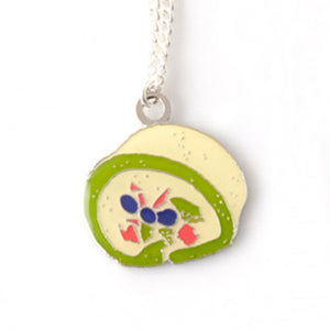 Green Tea Roll Cake Necklace by Lanka